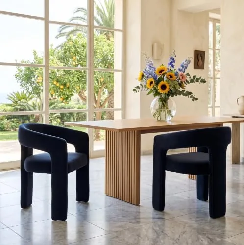 rivova black modern barrel dining chairs set of 2 velvet upholstered accent side chair with arms comfy makeup vanity chairs dining living room kitchen chairs